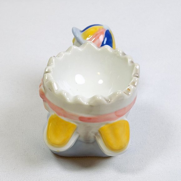 Vintage Mid-Century Duck with Hat Egg Cup Glazed Planter -Adorable and Whimsical - Picture 3 of 7